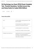 PA Psychology Law Exam &lpar;PPLE&rpar; Exam Complete Test &comma; Practice Questions&comma; Verified Answer Key&comma; and Study Guide for &lpar;Latest 2026 Edition&rpar;&NewLine;&NewLine;