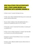 WGU D550 ETHICS FOR ACCOUNTANTS &NewLine;TASK 2 STUDY GUIDE REVIEW 2026 &NewLine;QUESTIONS WITH ANSWERS GRADED A&plus; 