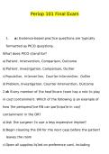 AORN Periop 101 Final Exam Questions and Answers &vert; Perioperative Study Guide