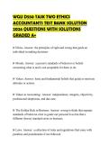 WGU D550 TASK TWO ETHICS &NewLine;ACCOUNTANTS TEST BANK SOLUTION &NewLine;2026 QUESTIONS WITH SOLUTIONS &NewLine;GRADED A&plus;