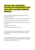 WGU D639 TASK 2 TECHNOLOGY &NewLine;SOLUTIONS FOR TEACHER PRODUCTIVITY &NewLine;STUDY GUIDE 2026 PRECISE QUESTIONS &NewLine;GRADED A&plus; 