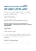 NR 668 FINAL EXAM &vert; PSYCHIATRIC-MENTAL  &NewLine;HEALTH CAPSTONE PRACTICUM & INTENSIVE &NewLine;FINAL EXAM &lpar;Latest Update 2026&rpar; UPDATE&excl;&excl;  