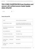 TDCJ CORE COMPETENCIES Exam Questions and answers with verified Answers &lpar;Latest Update 2026&rpar; UPDATE&excl;&excl;&NewLine;&NewLine;