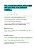 WSP ACCOUNTING ACTUAL EXAM PAPER &NewLine;2026 QUESTIONS WITH SOLUTIONS &NewLine;GRADED A&plus;