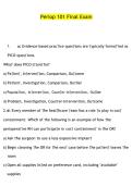 AORN Periop 101 Final Exam Study Guide &ndash; Perioperative Nursing Review Material and Practice Questions for Operating Room Certification Preparation