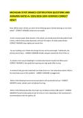 MICHIGAN STATE BRAKES CERTIFICATION QUESTIONS AND ANSWERS RATED A&plus; 2025&sol;2026 100&percnt; VERIFIEID CORRECT NEW&excl;&excl;