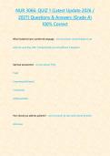 NUR 3066&colon; QUIZ 1 &lpar;Latest Update 2026 &sol; 2027&rpar; Questions & Answers &lbrace;Grade A&rcub; 100&percnt; Correct