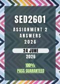 SED2601 Assignment 2 2026 Memo &vert; Due Date 24 June 2026