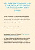 PSYC 100 MIDTERM EXAM multiple choice &lpar;Latest Update 2026 &sol; 2027&rpar; Questions with Correct Answers 100&percnt; Verified &lbrace;Grade A&rcub;&NewLine;&NewLine;