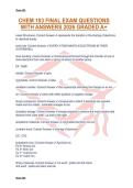 CHEM 103 FINAL EXAM QUESTIONS WITH ANSWERS 2026 GRADED A&plus;