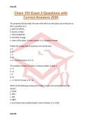 Chem 103 Exam 2 Questions with Correct Answers 2026