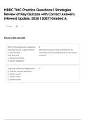 NBRC TMC Practice Questions &vert; Strategies Review of Key Quizzes with Correct Answers &lpar;Newest Update&comma; 2026 &vert; 2027&rpar; Graded A&period;