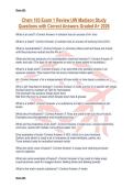 Chem 103 Exam 1 Review UW Madison Study Questions with Correct Answers Graded A&plus; 2026
