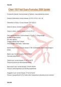 Chem 103 Final Exam Formulas 2026 Update