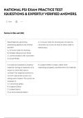 NATIONAL PSI EXAM PRACTICE TEST &vert;QUESTIONS & EXPERTLY VERIFIED ANSWERS&period;
