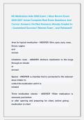 NC Medication Aide 2026 Exam &vert;&vert; Most Recent Exam &NewLine;2026-2027 Actual Complete Real Exam Questions And &NewLine;Correct Answers &lpar;Verified Answers&rpar; Already Graded A&plus; &NewLine;&vert; Guaranteed Success&excl;&excl; Newest Exam &vert; Just Released&excl;&excl;