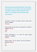 NCCCO Overhead Crane &lpar;2026&rpar; EXAM &vert;&vert; MOST RECENT &NewLine;EXAM 2026-2027 ACTUAL COMPLETE REAL EXAM QUESTIONS &NewLine;AND CORRECT ANSWERS &lpar;VERIFIED ANSWERS&rpar; ALREADY &NewLine;GRADED A&plus; &vert; GUARANTEED SUCCESS&excl;&excl; NEWEST EXAM &vert;                 &NewLine;JUST RELEASED&excl;&excl; 