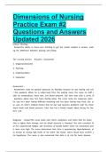 Dimensions of Nursing Practice Exam &num;2 Questions and Answers Updated 2026