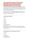 WGU C190 INTRO TO BIOLOGY FINAL & PRE-ASSESSMENT EXAM 2026 &vert; 200 VERIFIED QUESTIONS & DETAILED RATIONALES &vert; COMPLETE BIOLOGY OA STUDY GUIDE