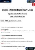 NEIEP 100 Final Exam Study Guide &lpar;2026&rpar; &vert; 200&plus; Verified Elevator Industry Q&A &plus; Rationales
