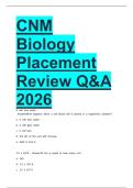 CNM Biology Placement Review Q&A 2026