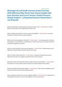 Mississippi Life and Health Insurance Actual Final Exam &NewLine;2025&sol;2026 Exam Most Recent Exam Actual Complete Real &NewLine;Exam Questions And Correct Answers &lpar;Verified Answers&rpar; &NewLine;Already Graded A&plus; &vert;&vert; Guaranteed Success&excl;&excl; Newest Exam &vert; &NewLine;Just Released&excl;&excl; 