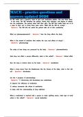 MACE &ndash; practice questions and answers updated 2026