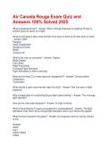 Air Canada Rouge Exam Quiz and Answers 100&percnt; Solved 2025