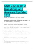 CNM 352 exam 2 Questions and Answers Updated 2026