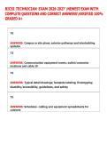 BICSI TECHNICIAN EXAM 2026-2027 NEWEST EXAM WITH &NewLine;COMPLETE QUESTIONS AND CORRECT ANSWERSVERIFIED 100&percnt; &NewLine;GRADED A&plus;