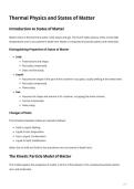 Summary -  Physics Thermal Physics and States of Matter