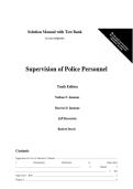 Solution Manual & Test Bank for Supervision of Police Personnel&comma; 10th Edition by Nathan F&period; Iannone&comma; Marvin D&period; Iannone&comma; Jeff Bernstein & Robert Dowd