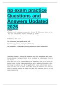 np exam practice Questions and Answers Updated 2026