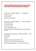 VEHICLE COMMUNICATION SYSTEMS EXAM QUESTIONS &NewLine;AND CORRECT VERIFIED ANSWERS &vert;ALL GRADED A&plus;