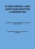 Florida General Lines Agent Exam Study Guide &vert; 2-20 Property & Casualty Practice Questions & Answers &lpar;2026&rpar;