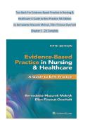 Test Bank For Evidence-Based Practice in Nursing &&NewLine;Healthcare A Guide to Best Practice 5th Edition&NewLine;by Bernadette Mazurek Melnyk&comma; Ellen Fineout-Overholt&NewLine;Chapter 1 - 23 Complete