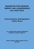 Washington State Massage Therapy Jurisprudence Exam Study Guide &vert; Laws&comma; Ethics & Regulations &plus; Practice Questions &lpar;2026&rpar;