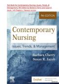 Test Bank For Contemporary Nursing&colon; Issues&comma; Trends&comma; & Management&comma; 9th Edition by Barbara Cherry and Susan R&period; Jacob &vert; All Chapters &vert; Newest version