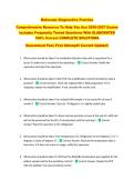 Molecular Diagnostics Practice &NewLine;Comprehensive Resource To Help You Ace 2026-2027 Exams &NewLine;Includes Frequently Tested Questions With ELABORATED &NewLine;100&percnt; Correct COMPLETE SOLUTIONS  &NewLine;Guaranteed Pass First Attempt&excl;&excl; Current Update&excl;&excl; 