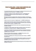 PEAK PILATES LEVEL 1 STUDY GUIDE QUESTIONS AND CORRECT ANSWERS 2026-2027&excl;&excl;