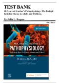 Complete Test Bank for McCance & Huether's Pathophysiology&colon; The Biologic Basis for Disease in Adults and Children&comma; 9th Edition by Julia Rogers &lpar;All Chapters 1-49&comma; Latest Update 2026&rpar;