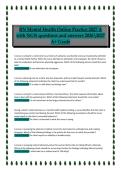 RN Mental Health Online Practice 2027 A with NGN 2026&sol;2027 &ndash; Questions and Answers for A&plus; Grade Exam Preparation