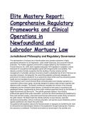 2026&sol;2027 Elite Mastery Guide&colon; Newfoundland & Labrador Funeral Service & Mortuary Law Exam Prep