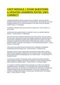 CSCP MODULE 1 EXAM QUESTIONS & UPDATED ANSWERS RATED 100&percnt; CORRECT