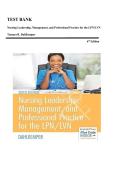 TEST BANK&lowbar;&lowbar;Nursing Leadership&comma; Management and Professional Practice For The LPN&sol;LVN 6th Edition by Tamara R&period; Dahlkemper &comma; ISBN&colon; 9780803660854 &vert;All Chapters Verified&vert; Guide A&plus;