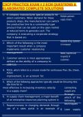 CSCP PRACTICE EXAM &num; 2 ECM QUESTIONS & ELABORATED COMPLETE SOLUTIONS