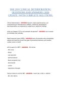 NSE 203 CLINICAL DETERIORATION &vert; QUESTIONS AND ANSWERS &vert; 2026 UPDATE &vert; WITH COMPLETE SOLUTIONS