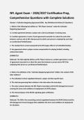  NFL Agent Exam &ndash; 2026&sol;2027 Certification Prep&comma; Comprehensive Questions with Complete Solutions