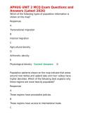 APHUG UNIT 2 MCQ Exam Questions and Answers &lpar;Latest 2026&rpar;&period;