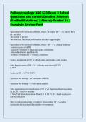 Pathophysiology NSG 533 Exam 3 Actual&NewLine;Questions and Correct Detailed Answers&NewLine;&lpar;Verified Solutions&rpar; &vert; Already Graded A&plus; &vert;&NewLine;Complete Review Pack
